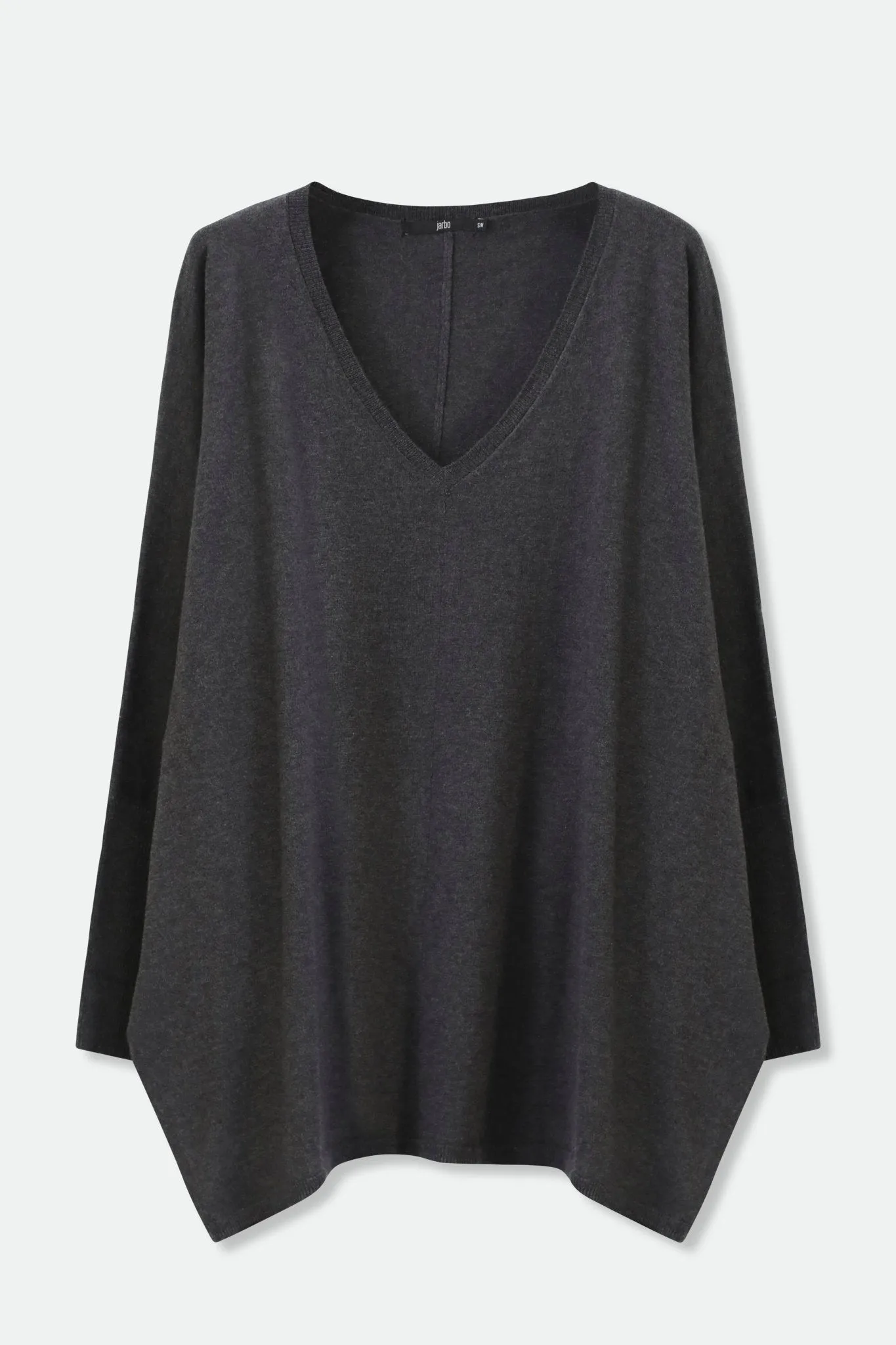 LENA LONG SLEEVE V-NECK PONCHO IN PIMA COTTON KNIT