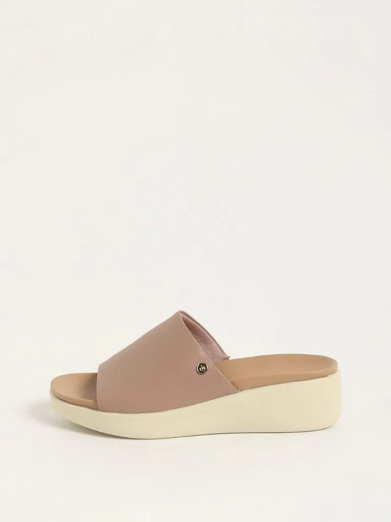 LUNA BLU Nude Chunky Slides