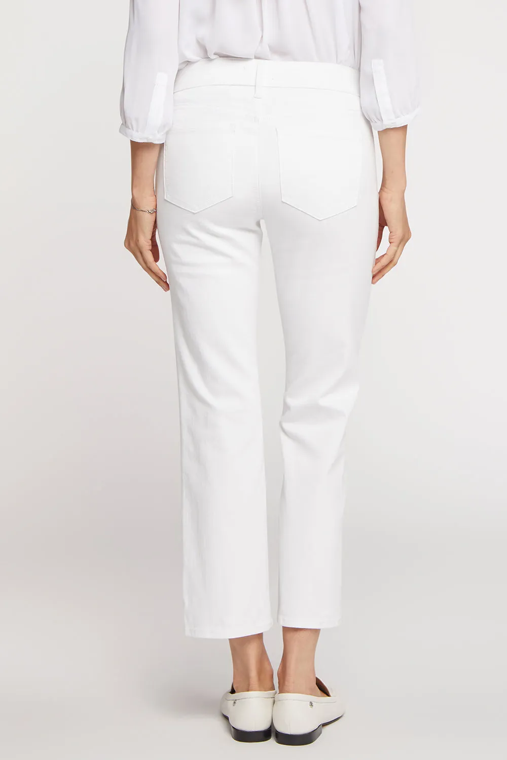 Marilyn Straight Ankle Jeans In Petite - Optic White