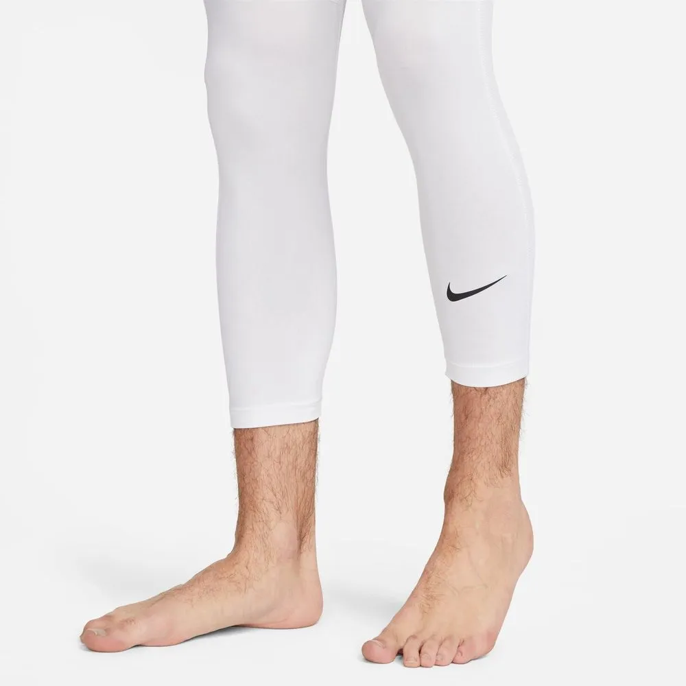 Mens Pro Dri-FIT 3/4 Fitness Tights - White