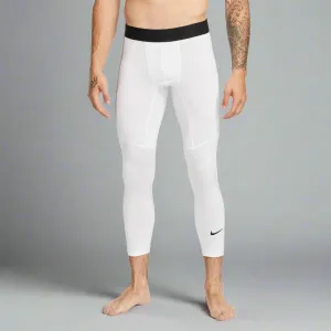 Mens Pro Dri-FIT 3/4 Fitness Tights - White