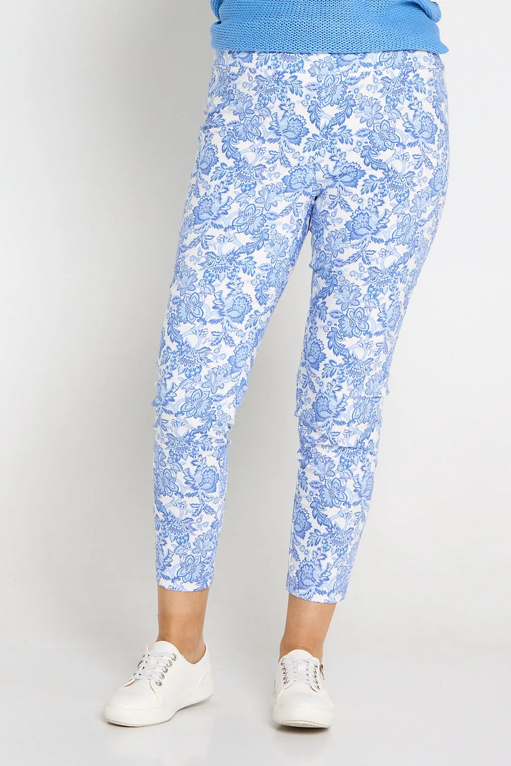 Moira Pants - Blue Jacobean Paisley