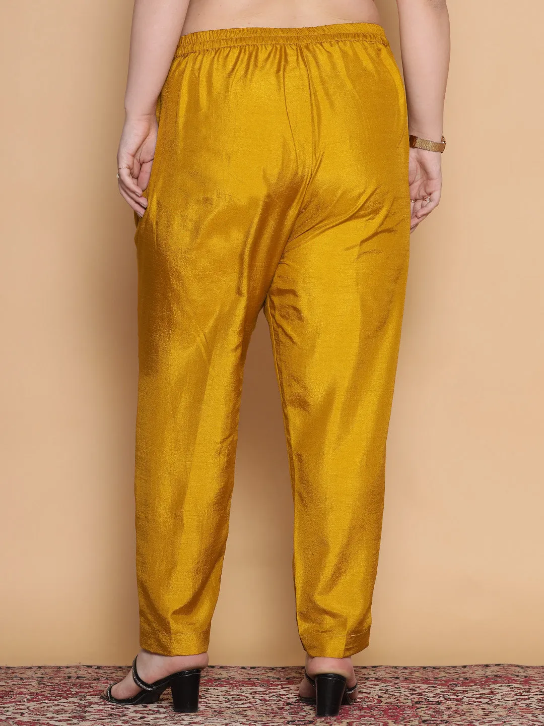 Mustard Silk Pants