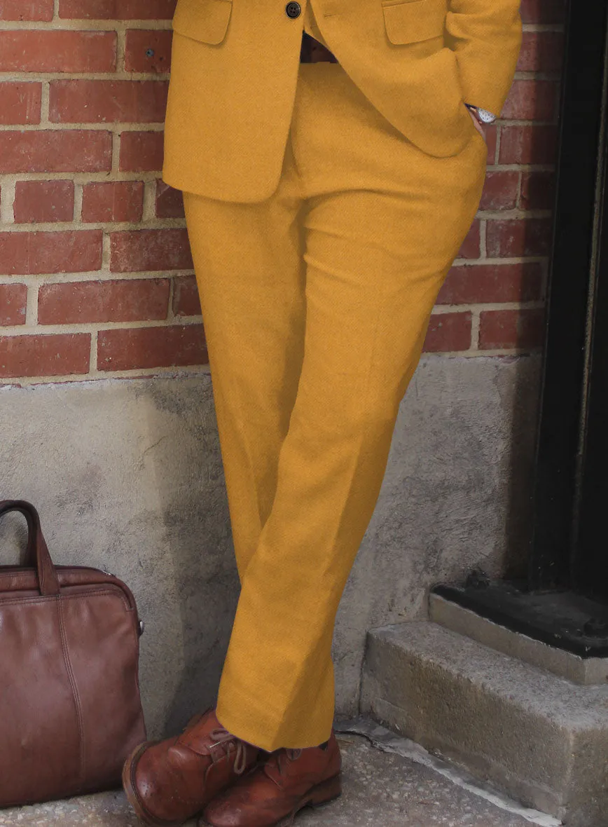 Naples Mimosa Yellow Tweed Pants