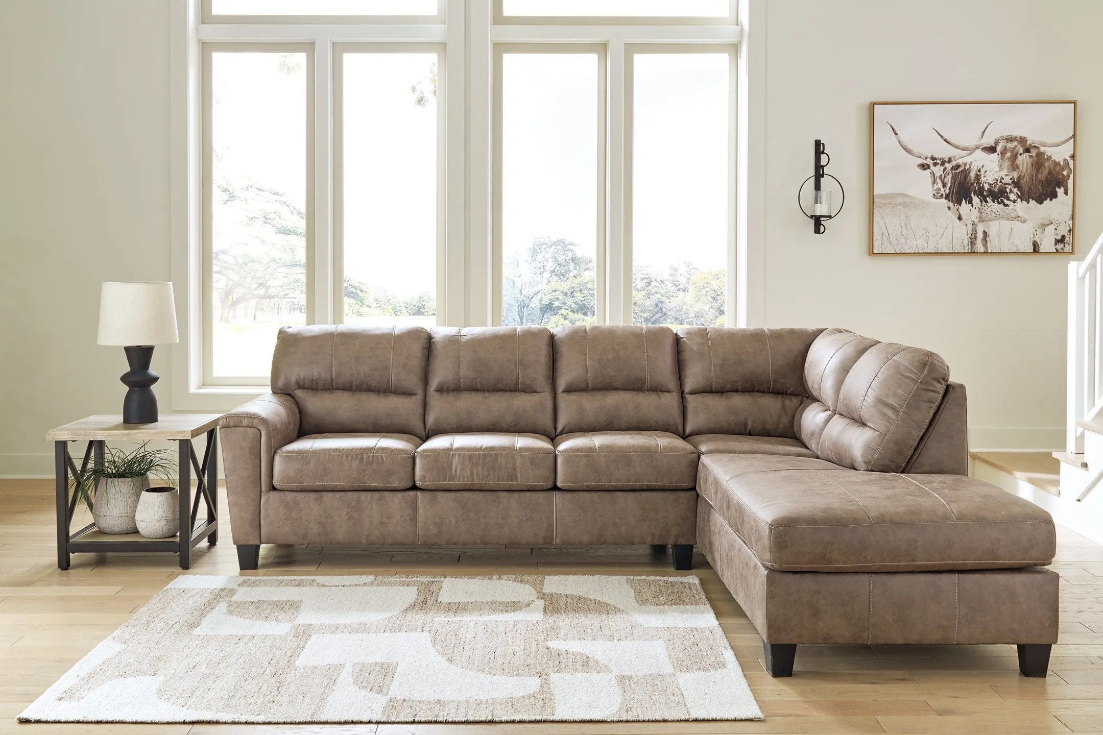 Navi 2-Piece Sectional Sofa Sleeper Chaise