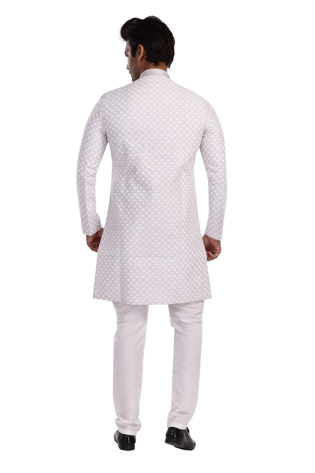 OFF WHITE SHERWANI AND PYJAMA