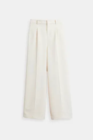 Old Money Elegant High Waist Solid Color Wide Leg Pants