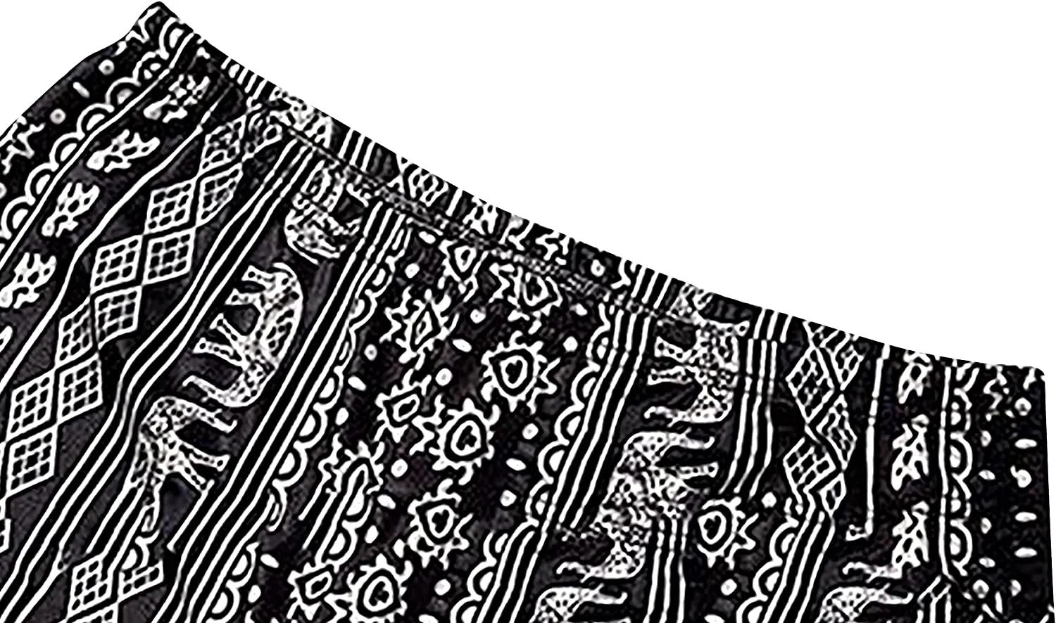 ONTBYB Wide Leg Pants for Women Boho Flare Pants Solid & Printed High Waist Palazzo Stretchy and Soft