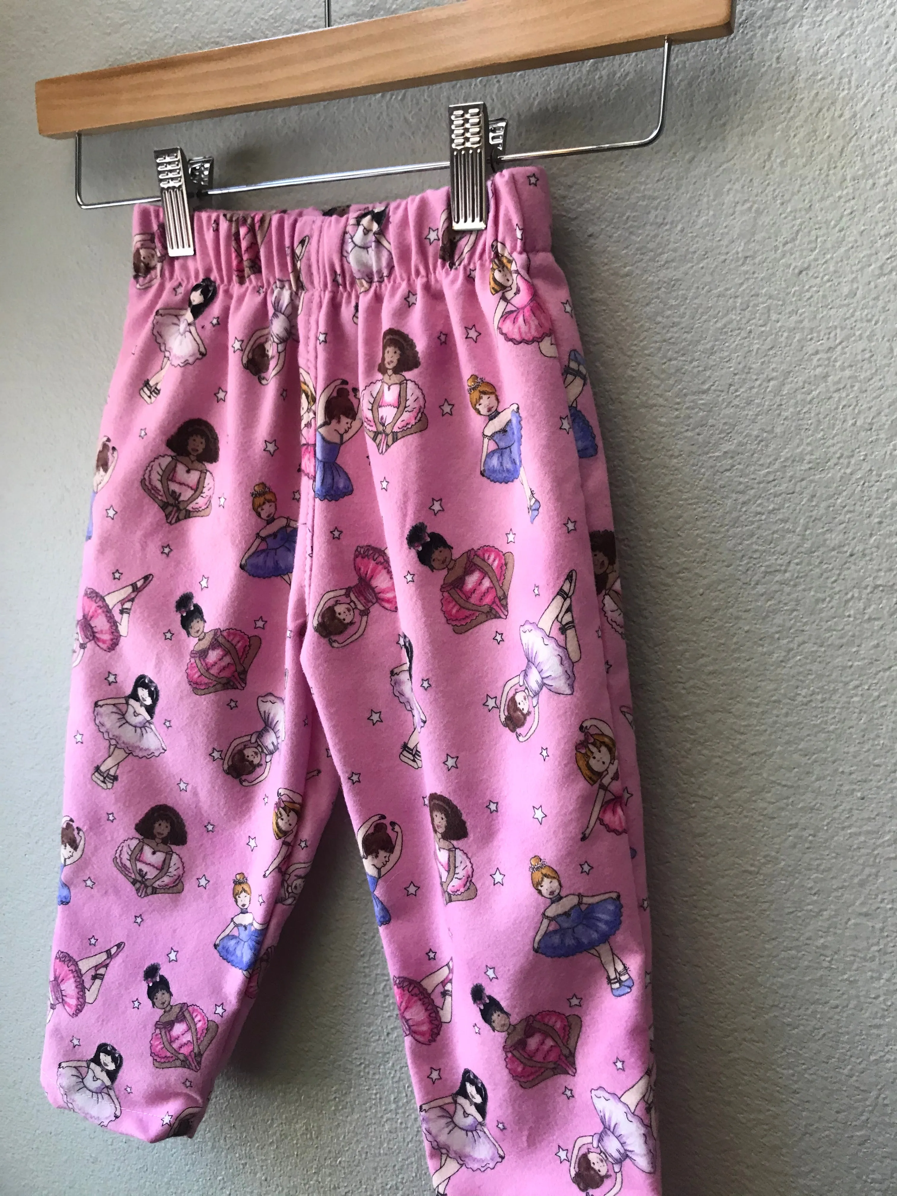 Pant Flannel Pink Ballet Tutus Ballerinas Girls