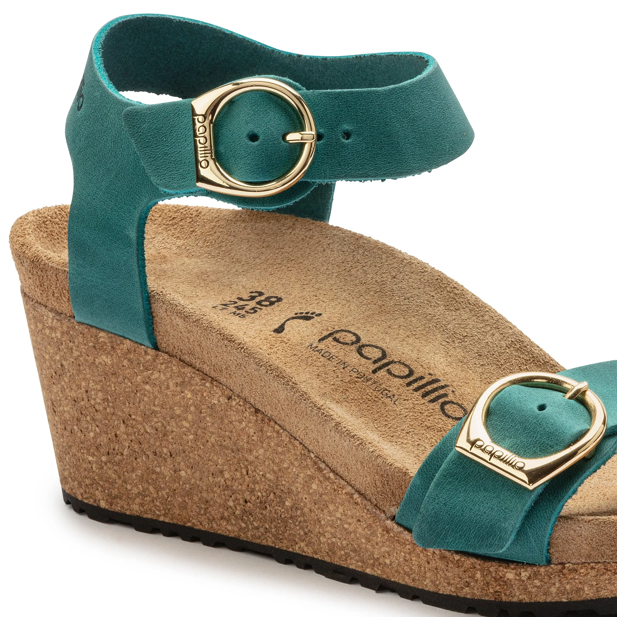 Papillio Soley Women's Leather Sandal - Lake Green