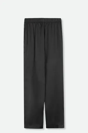 PAZ SILK TWILL NARROW LEG PANT IN BLACK