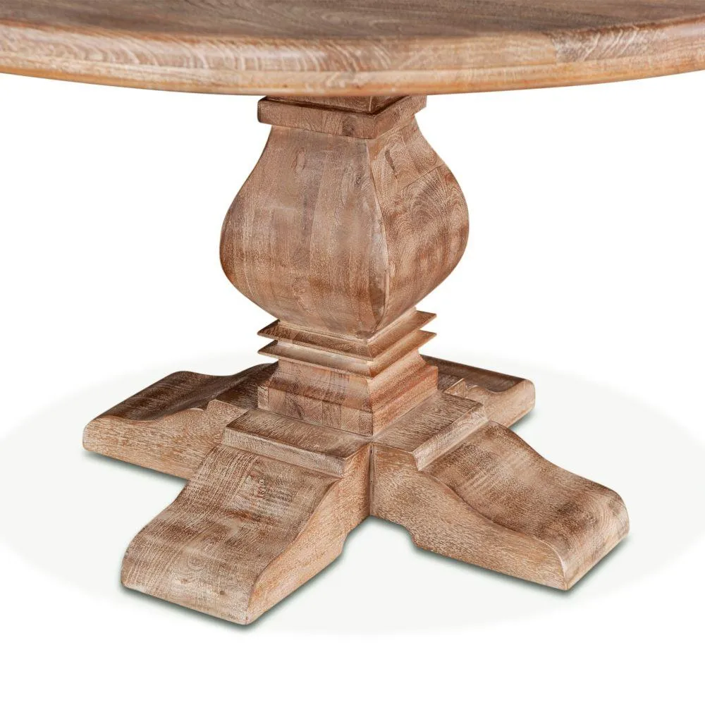 Pengrove Modern Farmhouse Round Dining Table