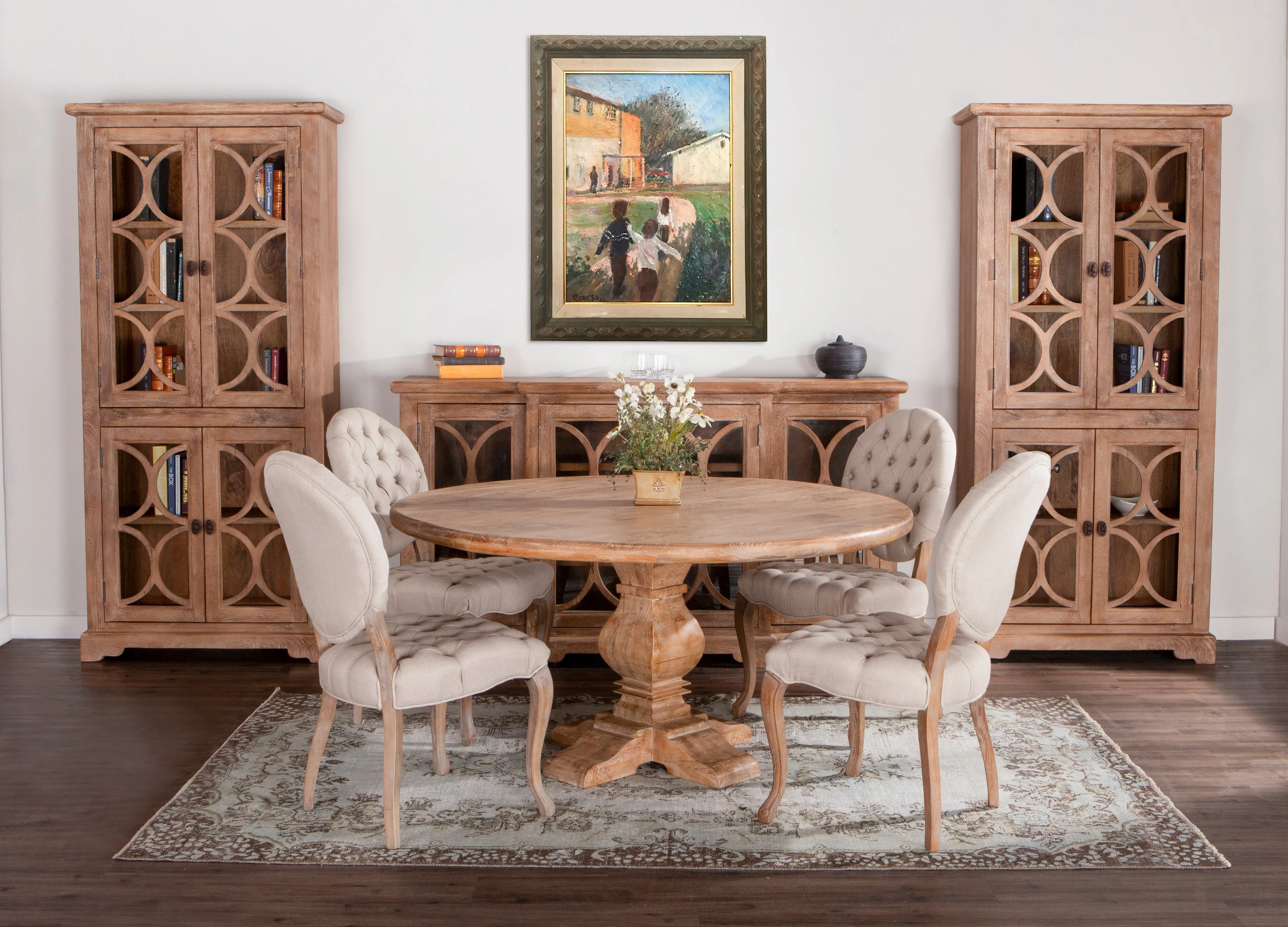 Pengrove Modern Farmhouse Round Dining Table