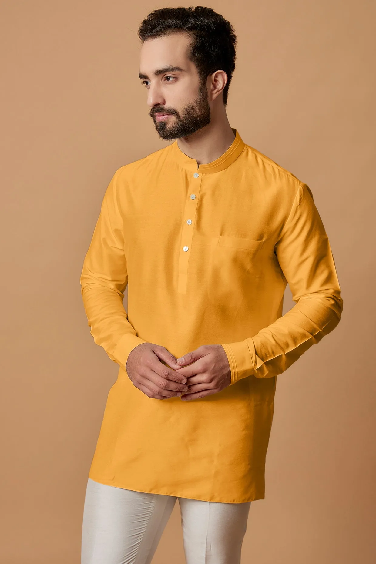 Pintucked Shirt Kurta - Manav