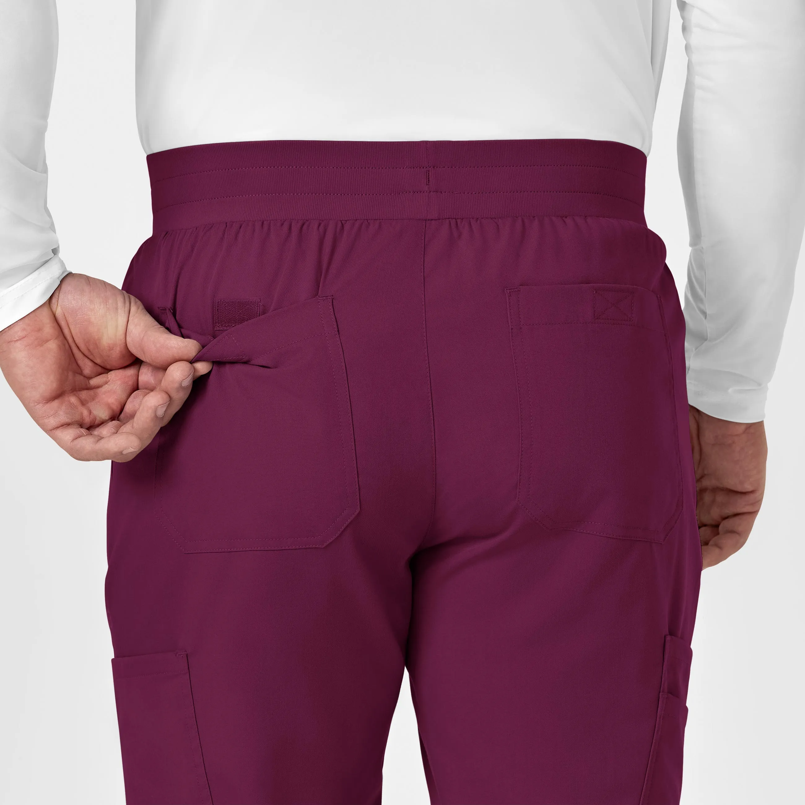 PRO Men's Cargo Jogger Scrub Pant - Wine