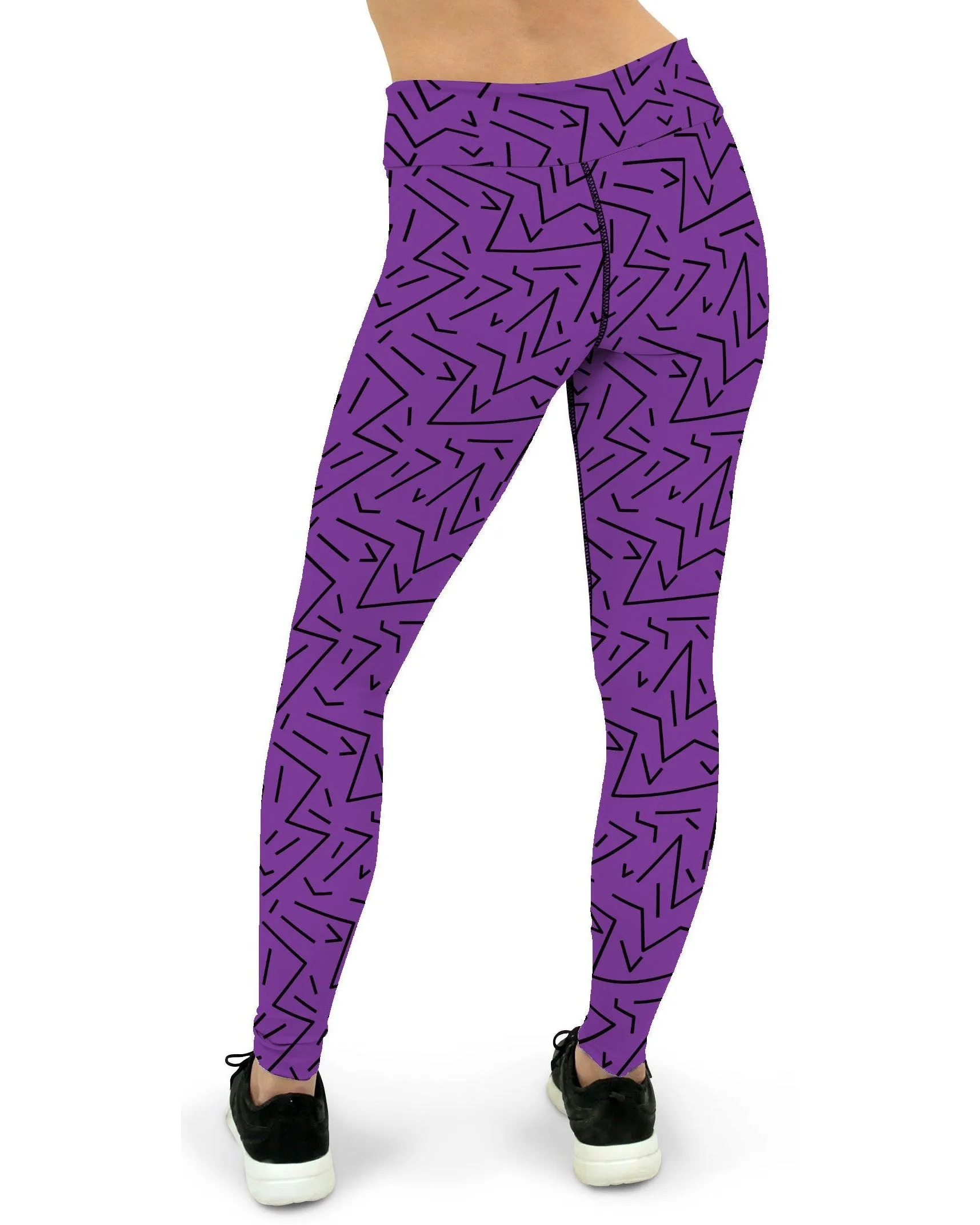 Purple Black Line Yoga Pants