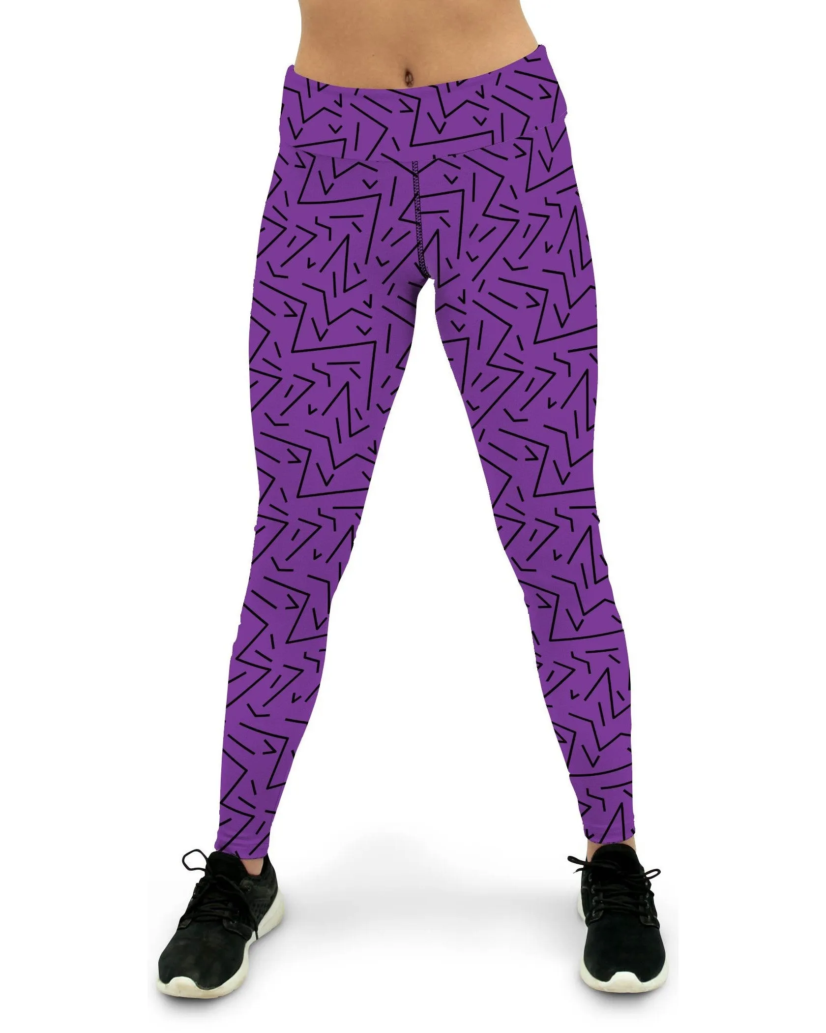 Purple Black Line Yoga Pants