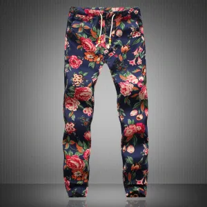 "Casanova" - Floral Printed Casual Pants Slim Fit