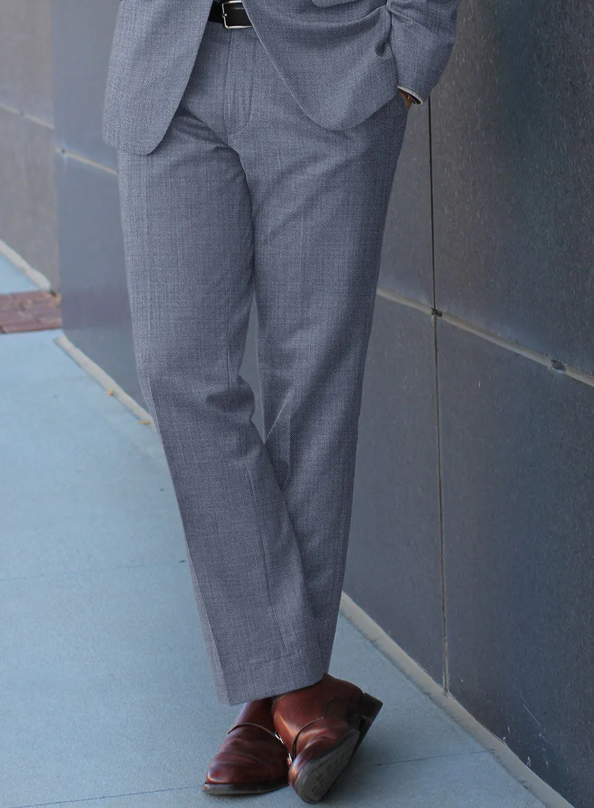 Scabal Eandi Twill Blue Wool Pants