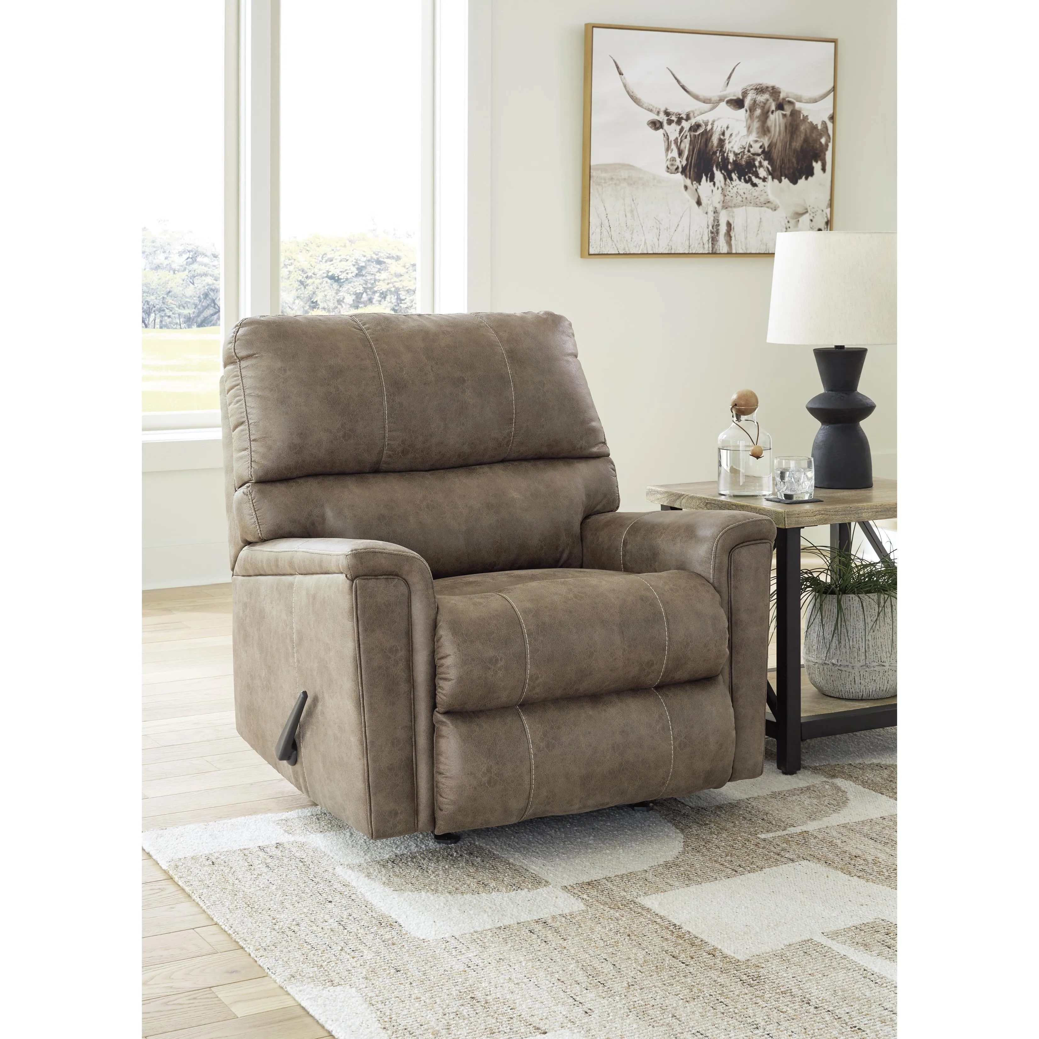 Signature Design by Ashley Navi Rocker Fabric Recliner 9400425C