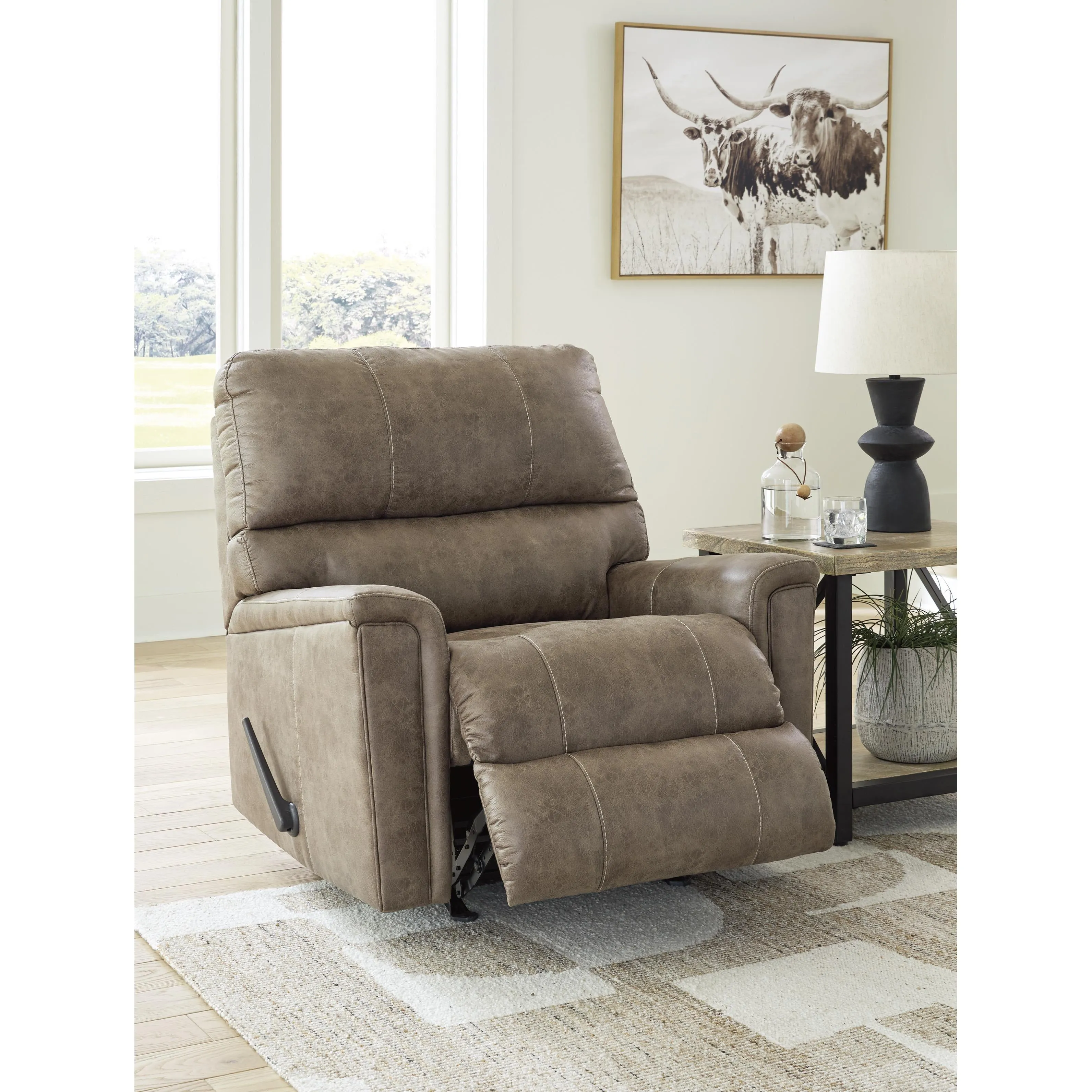 Signature Design by Ashley Navi Rocker Fabric Recliner 9400425C