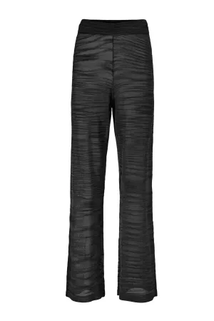 Sima Knit Pants - Black - Silk/Linen/Viscose