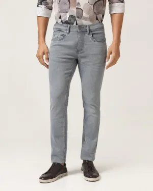 Slim Yonk Fit Grey Textured Jeans - Titus