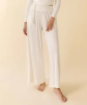 SMOCK ELASTIC WAIST MAXI PALAZZO