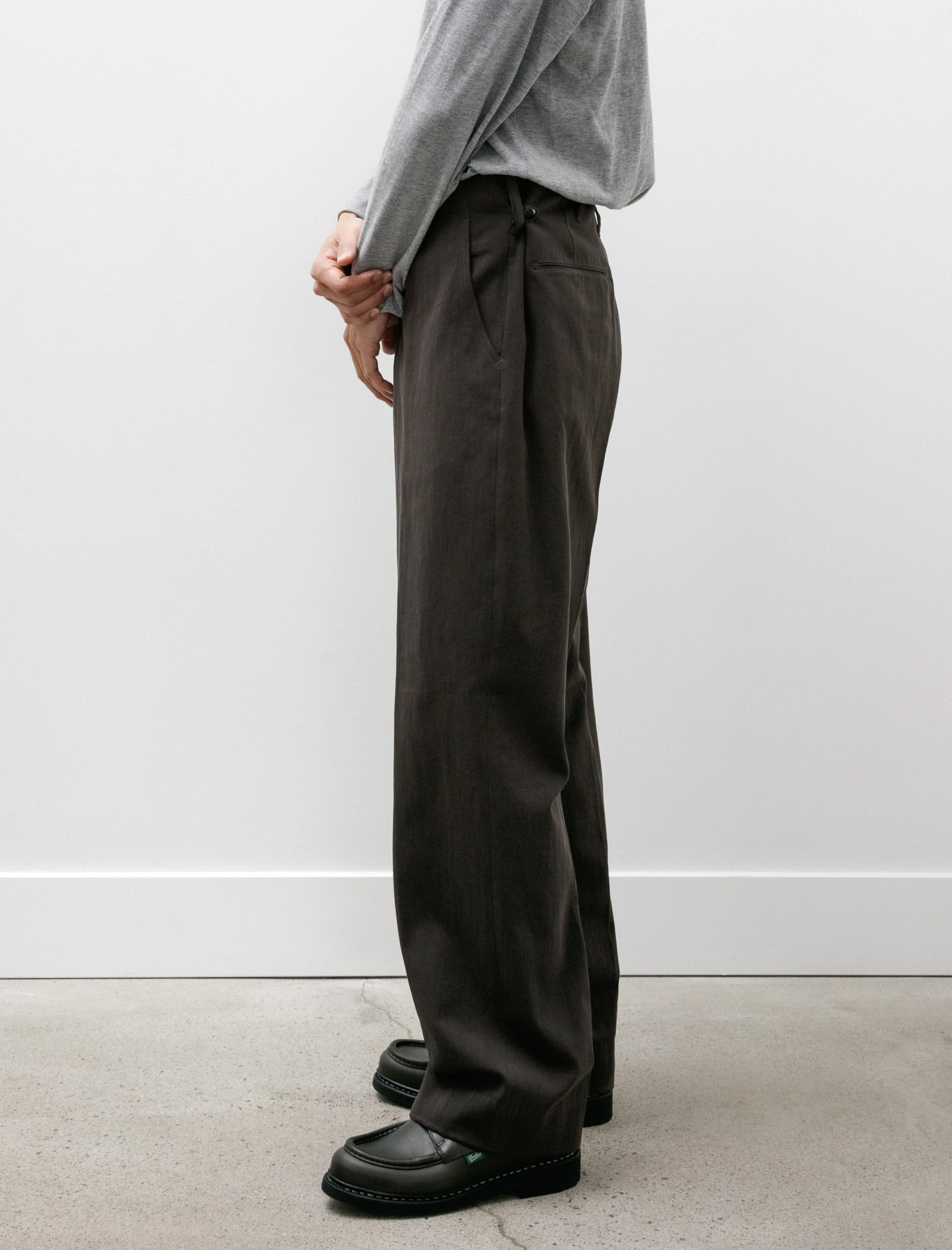 Smooth Chino Trousers Grey Chambray