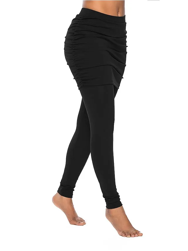 Sports Simple Soft Stretchy Ruched Sides Pants