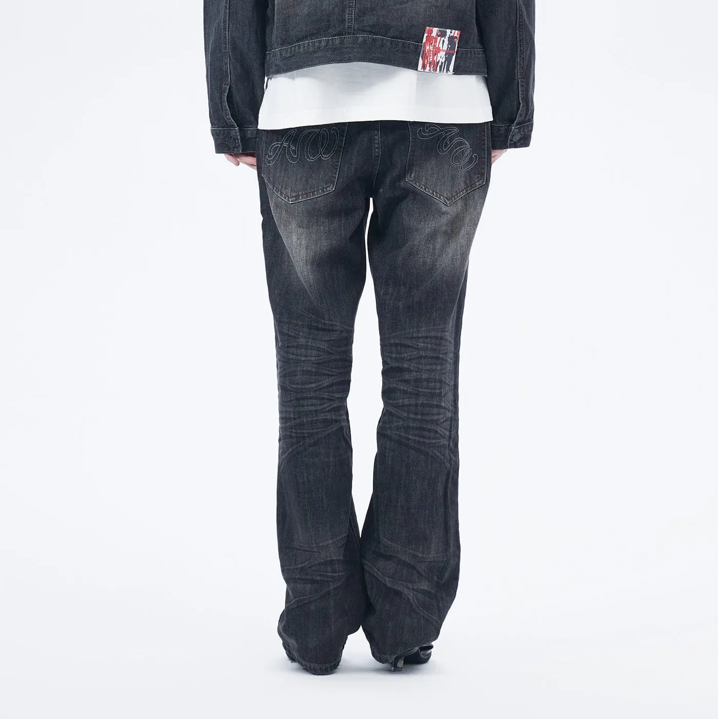 Straight Leg Charcoal Jeans