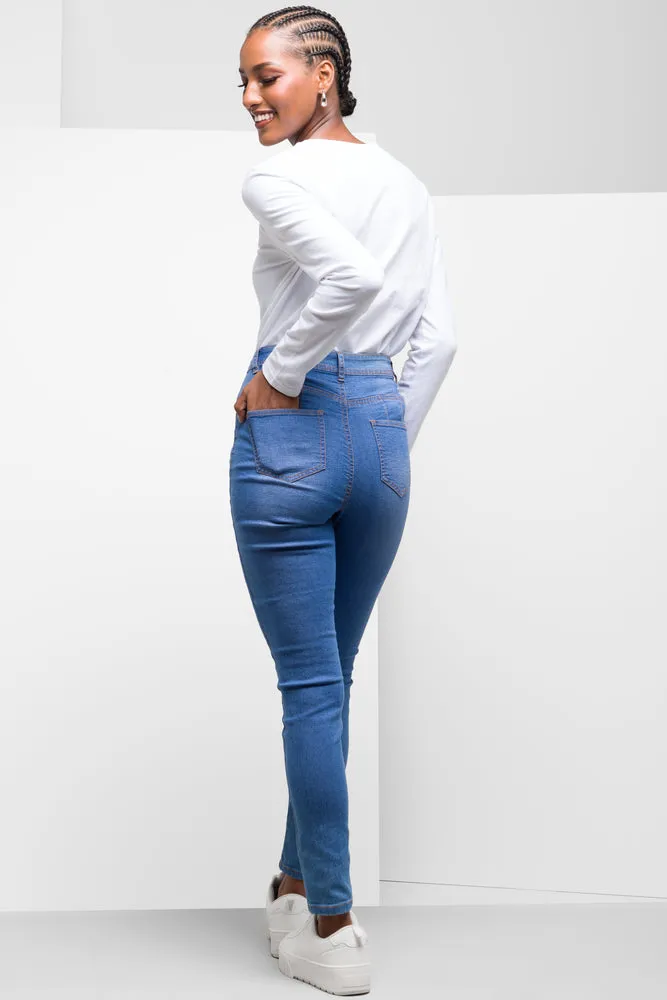 Super Stretch Skinny Denim Jeans Blue