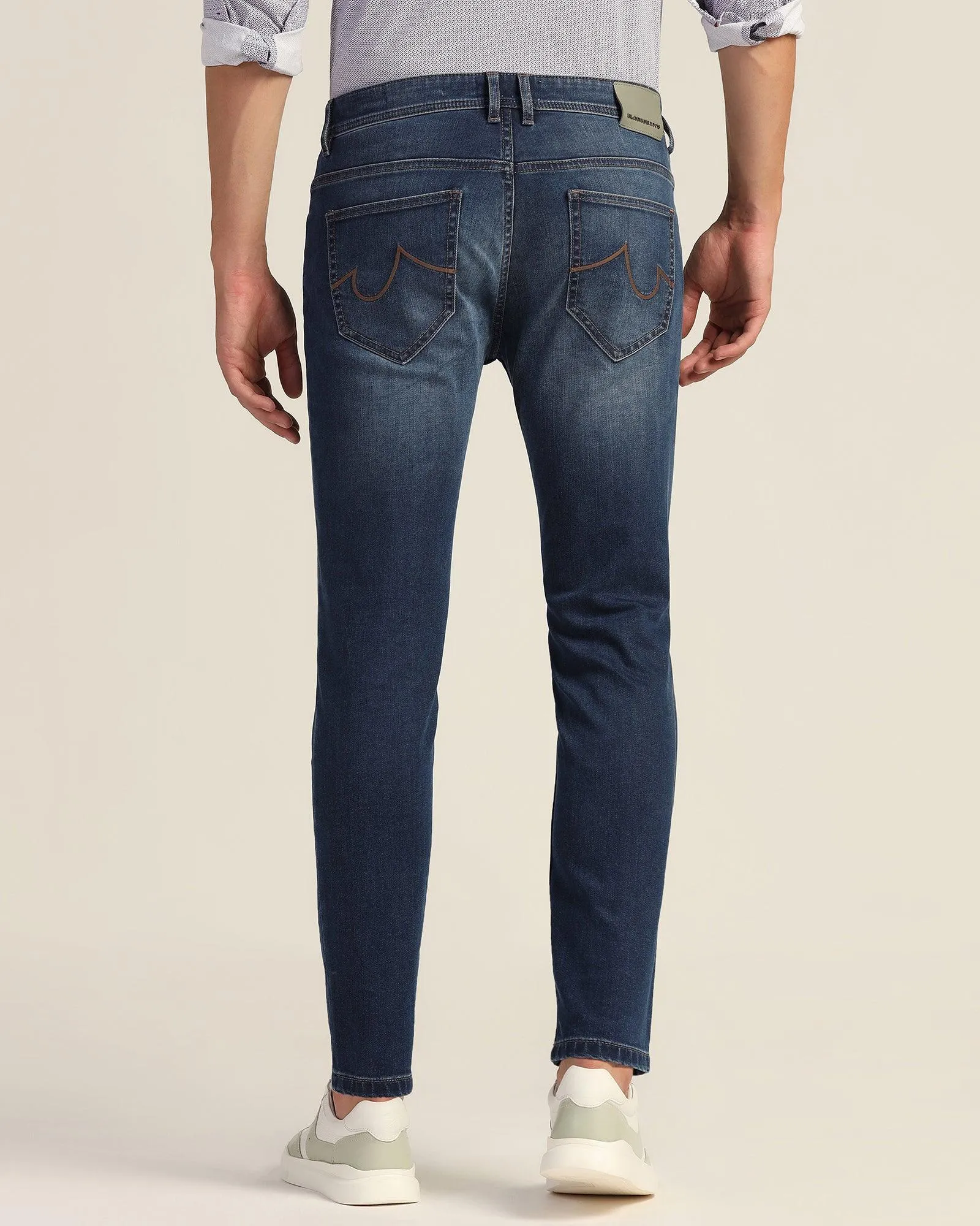 Superflex Skinny Cropped Fiji Fit Indigo Blue Jeans - Derek