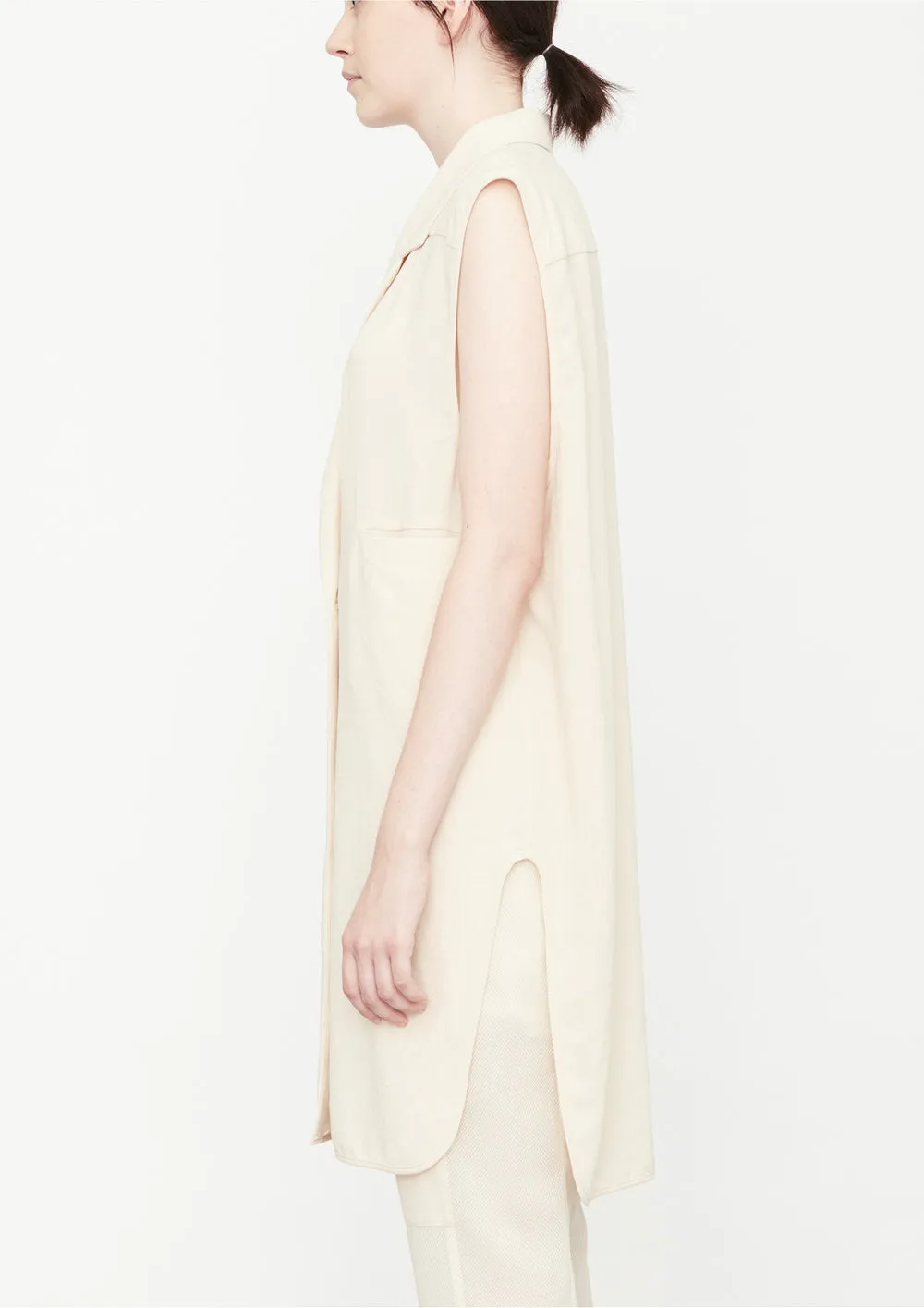 VEST/DRESS LONG SLEEVELESS - creme