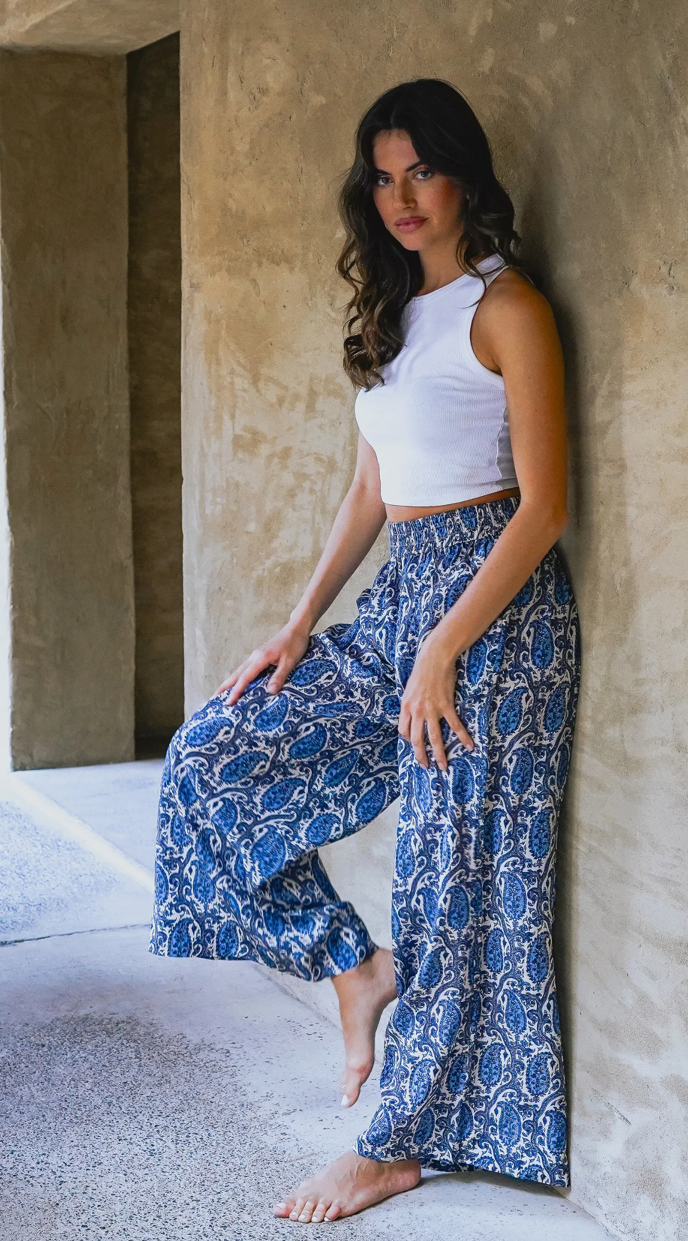 Wide Leg Pants | Shiva Blue